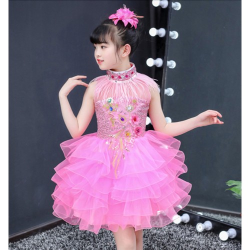 Girls jazz modern dance ballet dresses children stage performance kids kindergarten competition princess dresses costumes
